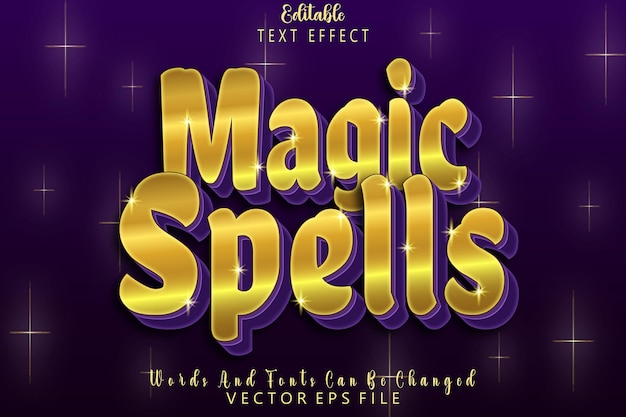 Magic Spells Editable Text Effect Emboss Modern Style