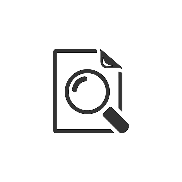 magnifier icon in black and white