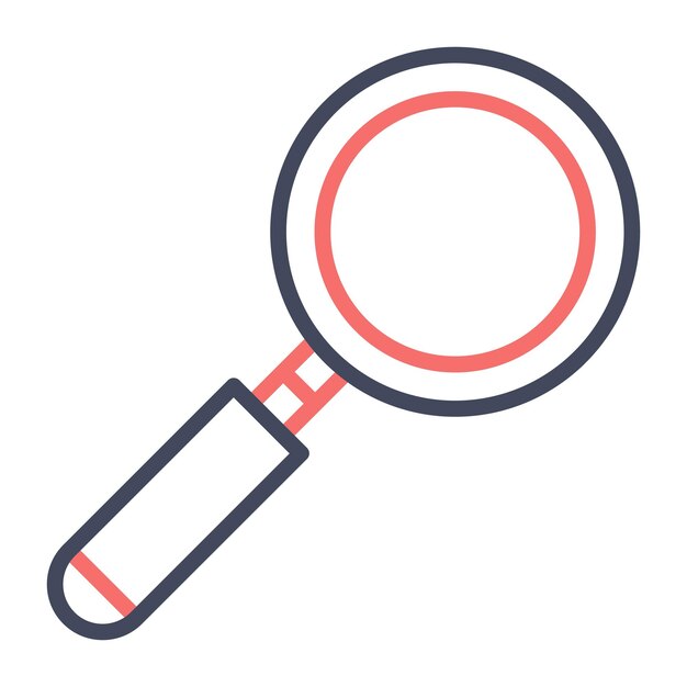 Magnifying Glass Vector Illustration Style