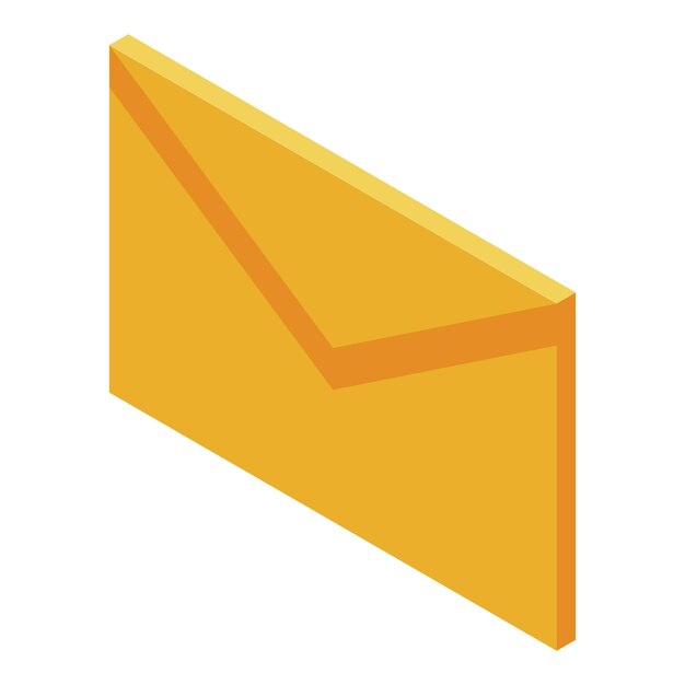 mail letter icon isometric of mail letter vector icon for web design isolated on white background