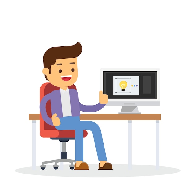 Man with Branding Through Design