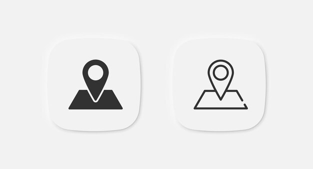 map geo pin icon gps pointer signs address location symbol cartography point icons vector isolated sign