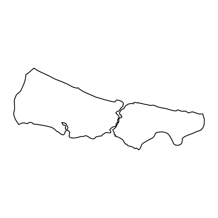 Vektor mapa provincie istanbul, administrativní členění turecka, vektorová ilustrace