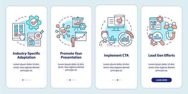 marketing case study onboarding mobile app screen