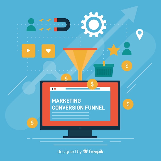 Marketing funnel background