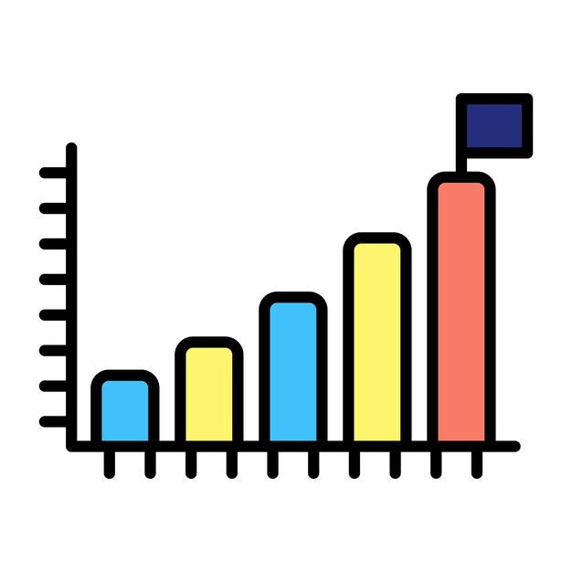 marketing goal flat illustration