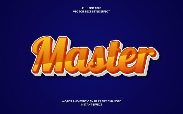 Master text effect with a blue background