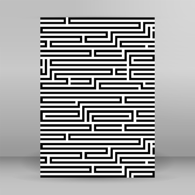 Maze texture vintage and place for your text isolated Abstract illustration Concept psychology creative problem solving logical thinking the study of human relations vector Illustration eps10