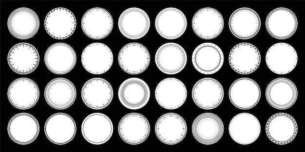 Mechanical clock faces bezel watch dial with minute and hour marks timer or stopwatch element blank