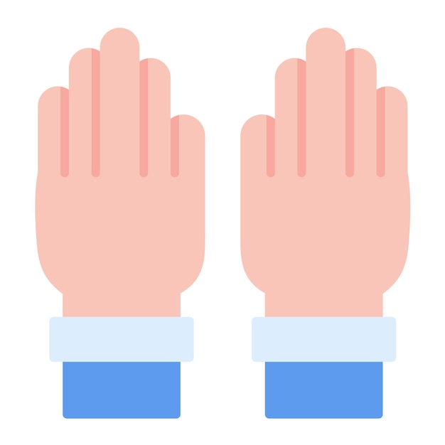 Medical Gloves Flat Illustration