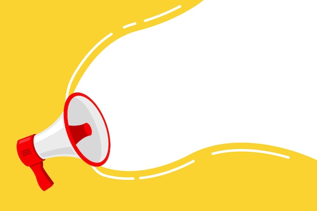 megaphone vector illustration concept of join us job vacancy and announcement for website and promotion banners vector illustration in flat design
