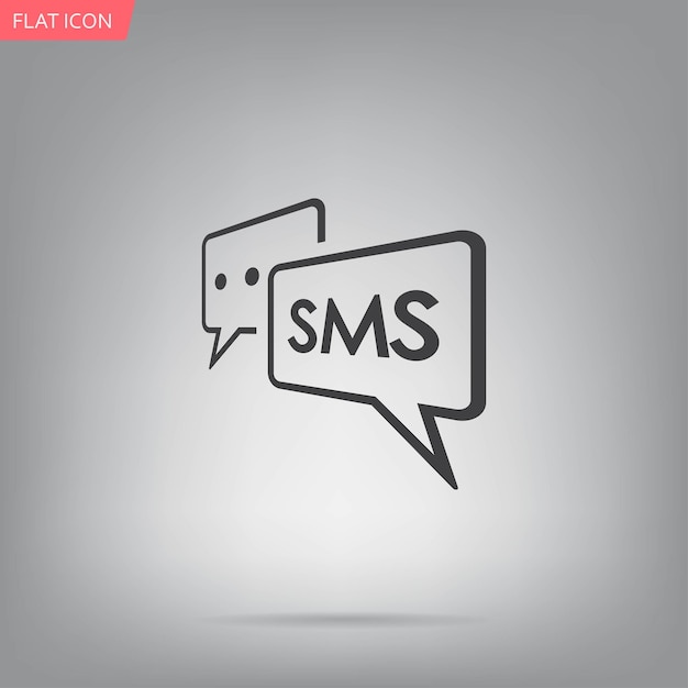 message chat bubble support symbol vector illustration on a gray background eps 10