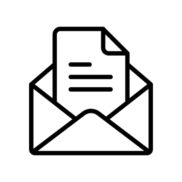 message document icon line vector design illustration template