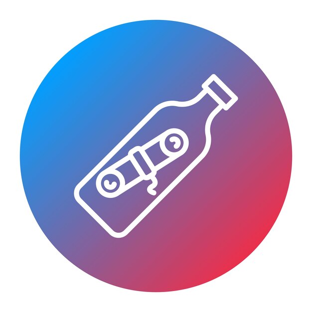 message in a bottle icon vector image can be used for dating app