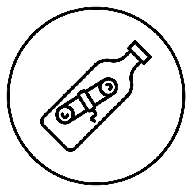 Message in a Bottle icon vector image Can be used for Dating App