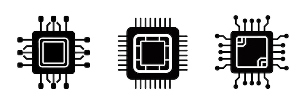 Microchip Icon set vector