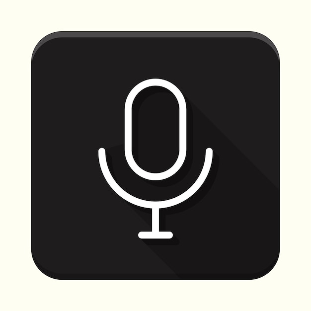 Microphone app black icon