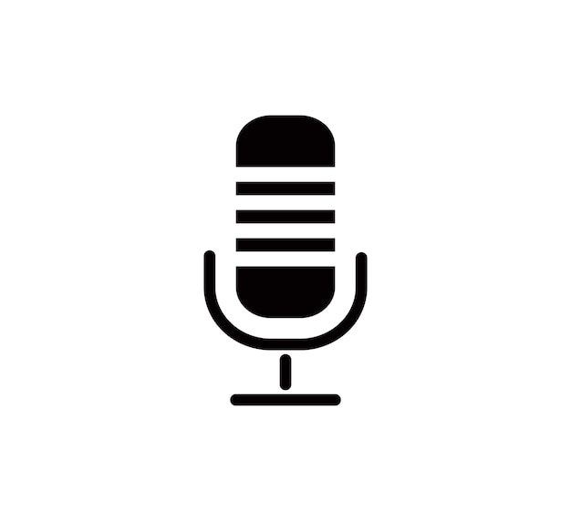Microphone icon vector logo design template