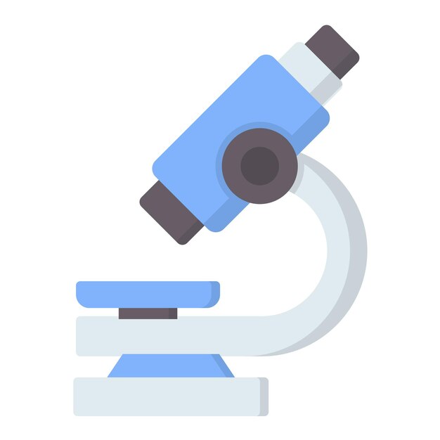 microscope flat illustration