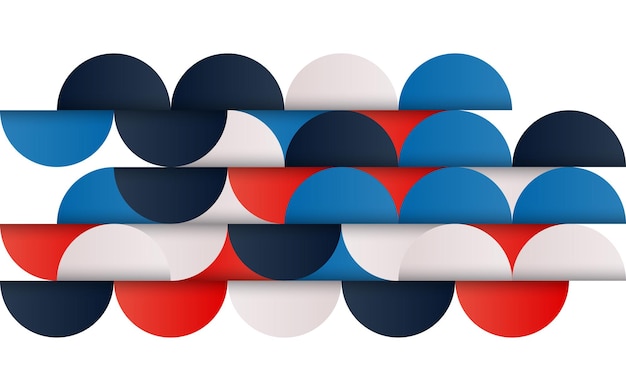 midcentury geometric abstract pattern with simple shapes and beautiful color palette simple geometric pattern composition vector illustration