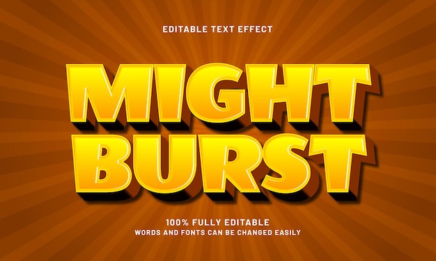 might burst editable text effects with a play and game theme