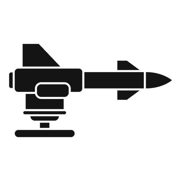 Military rocket launcher aiming at target icon