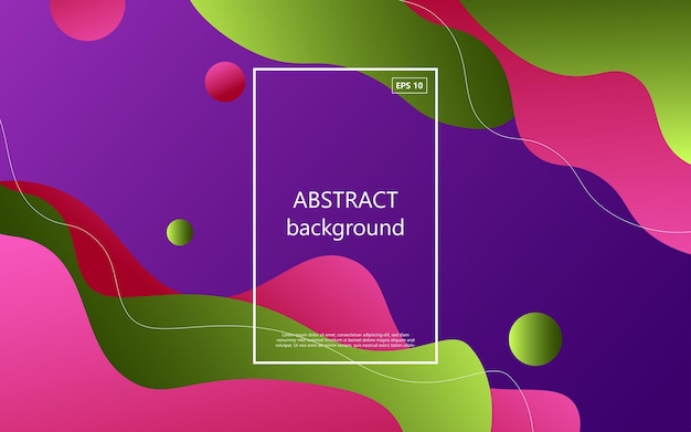 Minimal abstract colorful gradient purple liquid color with geometric shape background eps10 vector