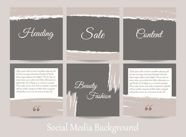 minimal abstract social media story post feed template with copy space