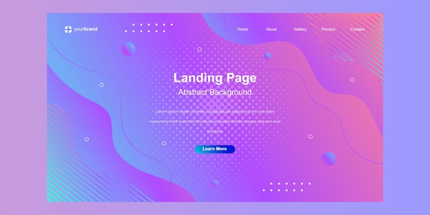 minimal geometric design. dynamic shapes composition abstract landing page