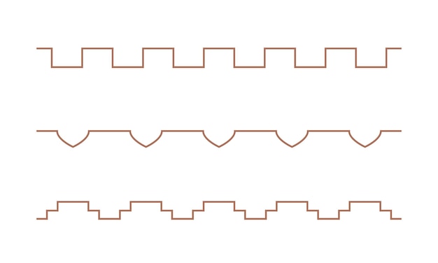 Minimalistic blue line arabic border Oriental outline arabian vector seamless divider for decoration