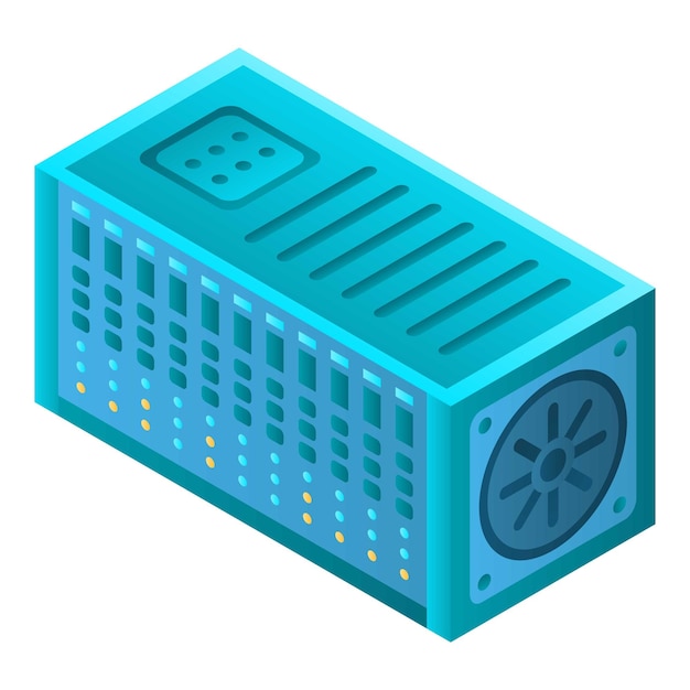 mining farm ventilator icon isometric of mining farm ventilator vector icon for web design isolated on white background