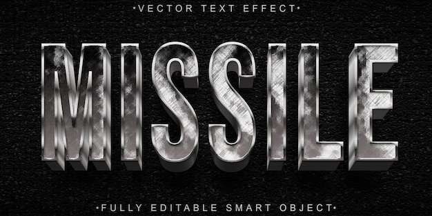 missile vector fully editable smart object text effect