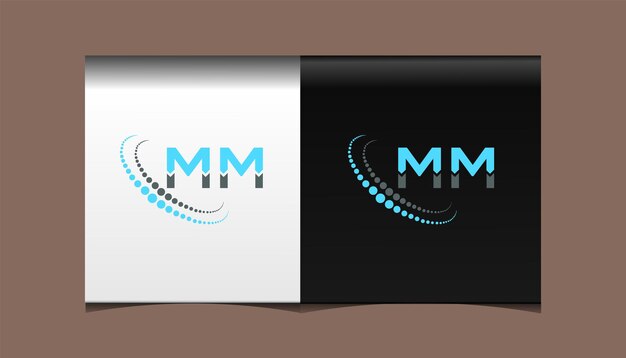 mm initial modern logo design vector icon template