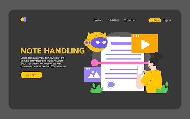 Mobile AI Flat Vector Illustration