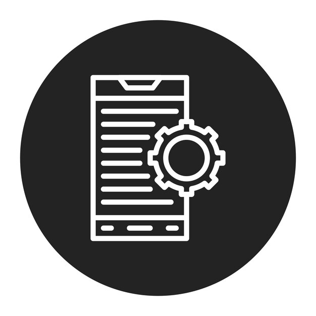 mobile app development icon vector image can be used for professional services
