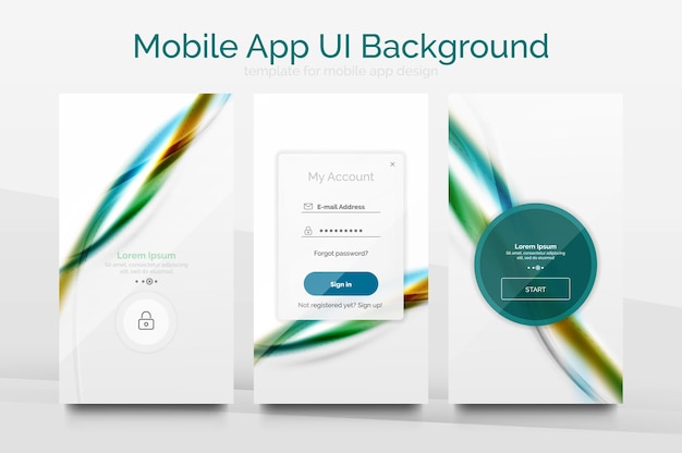 mobile application interface background design