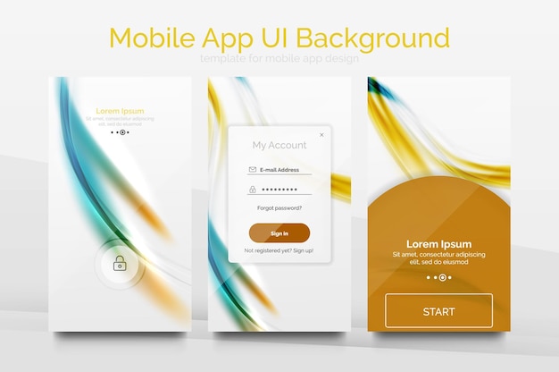 mobile application interface background design