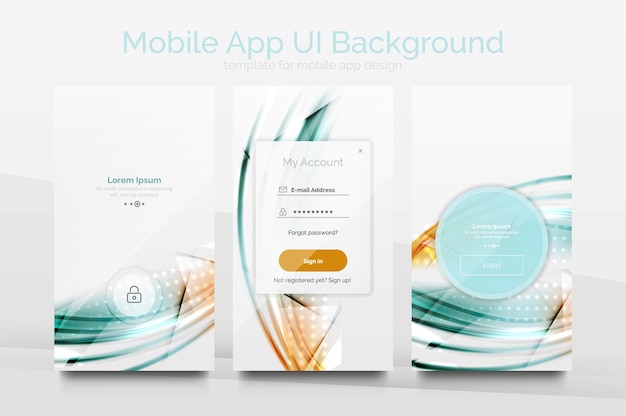 mobile application interface background design