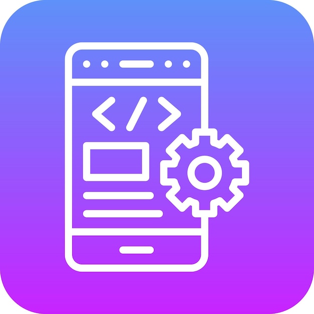 mobile coding vector icon illustration of coding and development iconset