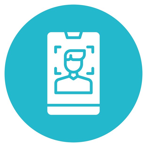 Mobile Face Detection icon vector image Can be used for Biometrics