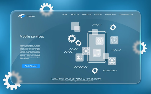 Mobile phone services vector concept illustration