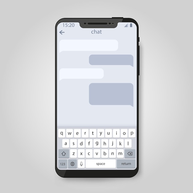Mobile phone. Social network, messenger communication hatting and messaging concept.