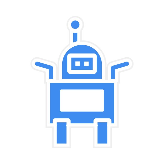 mobile robot icon vector image can be used for robotics