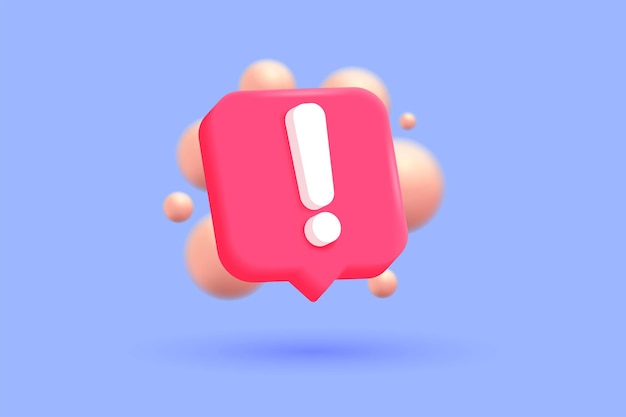 Modern 3d illustration of Danger attention