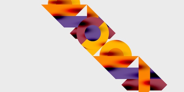 Modern abstract background featuring circles lines and triangles in a dynamic geometric composition Perfect for stylish tech or creativethemed designs