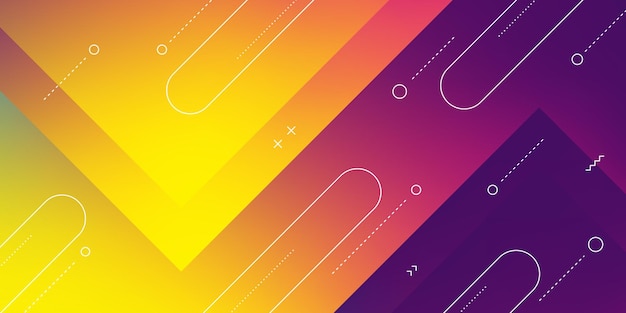 modern abstract background with memphis fluid liquid motion elements and purple gradient color