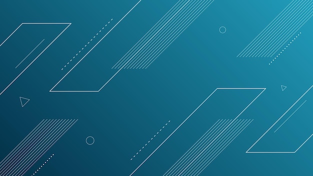 Modern Abstract Background with Retro Memphis Elements and Dark Blue Gradient Color