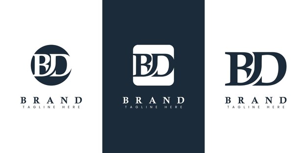 Modern and simple Letter BD Logo suitable for any business with BC or DB initials
