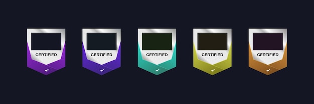 Modern badge certificate vector template