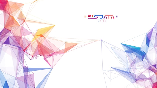 modern big data colorful geometric background. technology vector illustration of digital communication. eps 10 vector.